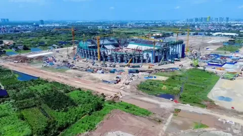 Lộ diện khán đài 60.000 chỗ ngồi của SVĐ lớn thứ 2 Việt Nam tại Hưng Yên