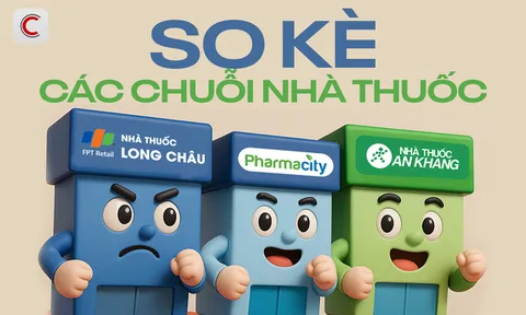Thị phần nhà thuốc 2025: Long Châu chiếm nửa, phần còn lại chia 6