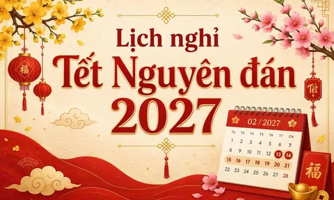 Lịch nghỉ Tết 2027 có điểm đáng chú ý: Khuyến khích nghỉ liền 7 ngày, Quốc khánh 4 ngày