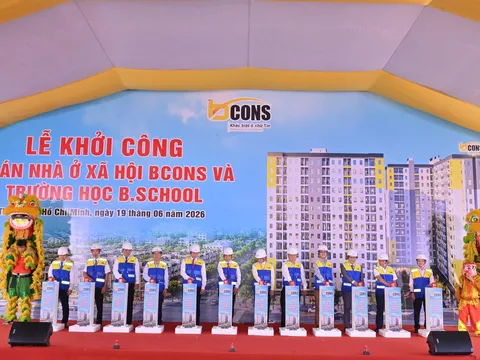 Bcons khởi công nhà ở xã hội và trường học tại Bcons City Life, bổ sung 802 căn hộ cho người lao động