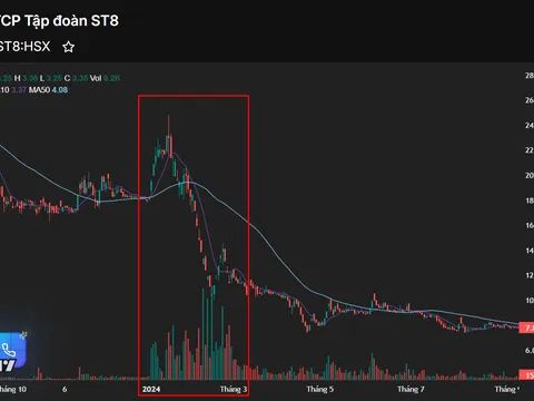 Thao túng cổ phiếu ST8 bằng 26 tài khoản, một cá nhân bị phạt 1,5 tỷ, 18 người liên quan bị cấm giao dịch