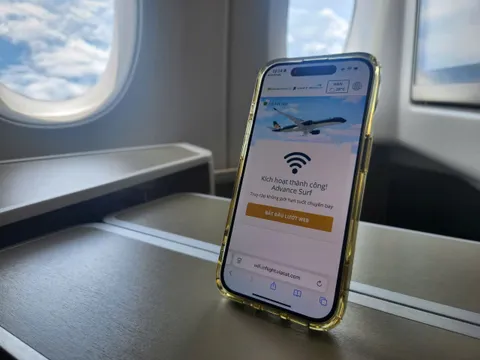 Vietnam Airlines chính thức kinh doanh WiFi trên máy bay: 10 USD chỉ lướt web 1 giờ