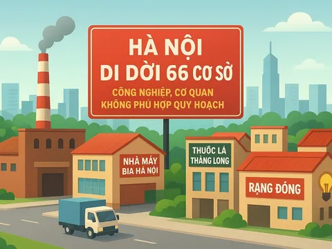 Hà Nội di dời 66 cơ sở khỏi nội thành để “làm sạch” không gian đô thị
