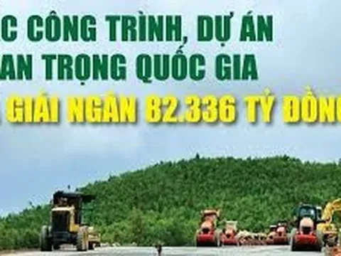 Các công trình, dự án quan trọng quốc gia đã giải ngân 82.336 tỷ đồng