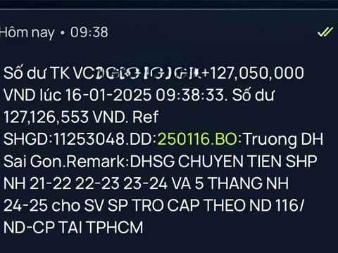 Cơn mưa tiền đầu năm cho sinh viên sư phạm TP.HCM: Nhận ngay 127 triệu đồng, Tết này ai giàu bằng sinh viên sư phạm!