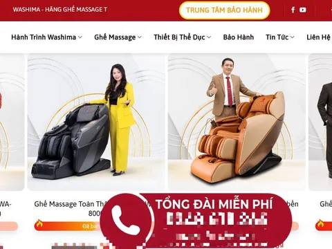 Quảng cáo gây nhầm lẫn, thương hiệu ghế massage Washima bị xử phạt