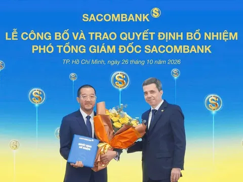 Sacombank bổ nhiệm tân Phó Tổng Giám đốc, từng làm việc tại HSBC, ANZ và Westpac