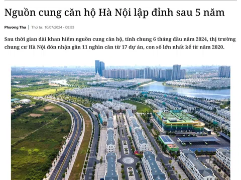 Nguồn cung chung cư mới 2024 là 16.000 căn, tại sao giá chung cư tại Hà Nội đang tăng sốc và vượt đỉnh như vậy?