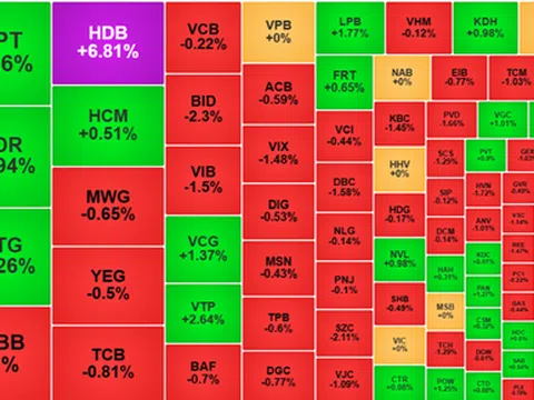 Chứng khoán ngày 30/12: HDB 'làm mưa làm gió', VN-Index đỏ nhẹ