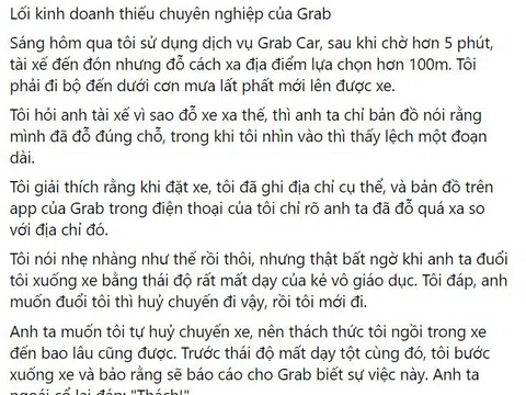 Lối kinh doanh thiếu chuyên nghiệp của Grab