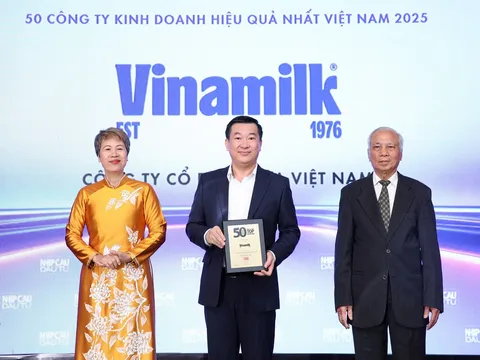 Vinamilk lần thứ 14 liên tiếp được vinh danh Top50 công ty kinh doanh hiệu quả nhất Việt Nam
