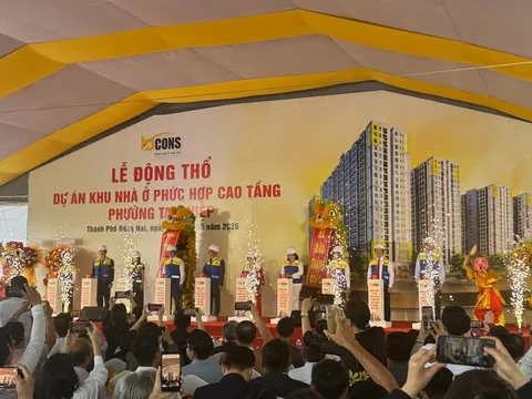 Bcons động thổ đại dự án gần 4.500 tỷ tại Đồng Nai, tiếp tục tham vọng phủ sóng nhà ở thực khu Nam